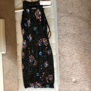 French Connection Sequined Black Cocktail Dress